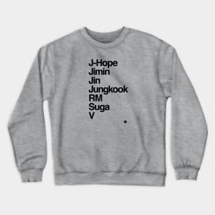 BTS_names Crewneck Sweatshirt